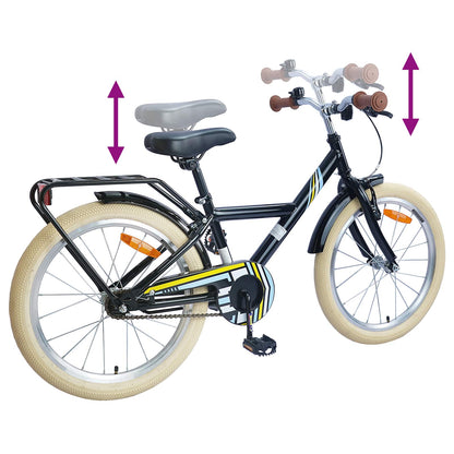 Kinderfiets 20 Inch voor 6-11 jaar oud Zwart
