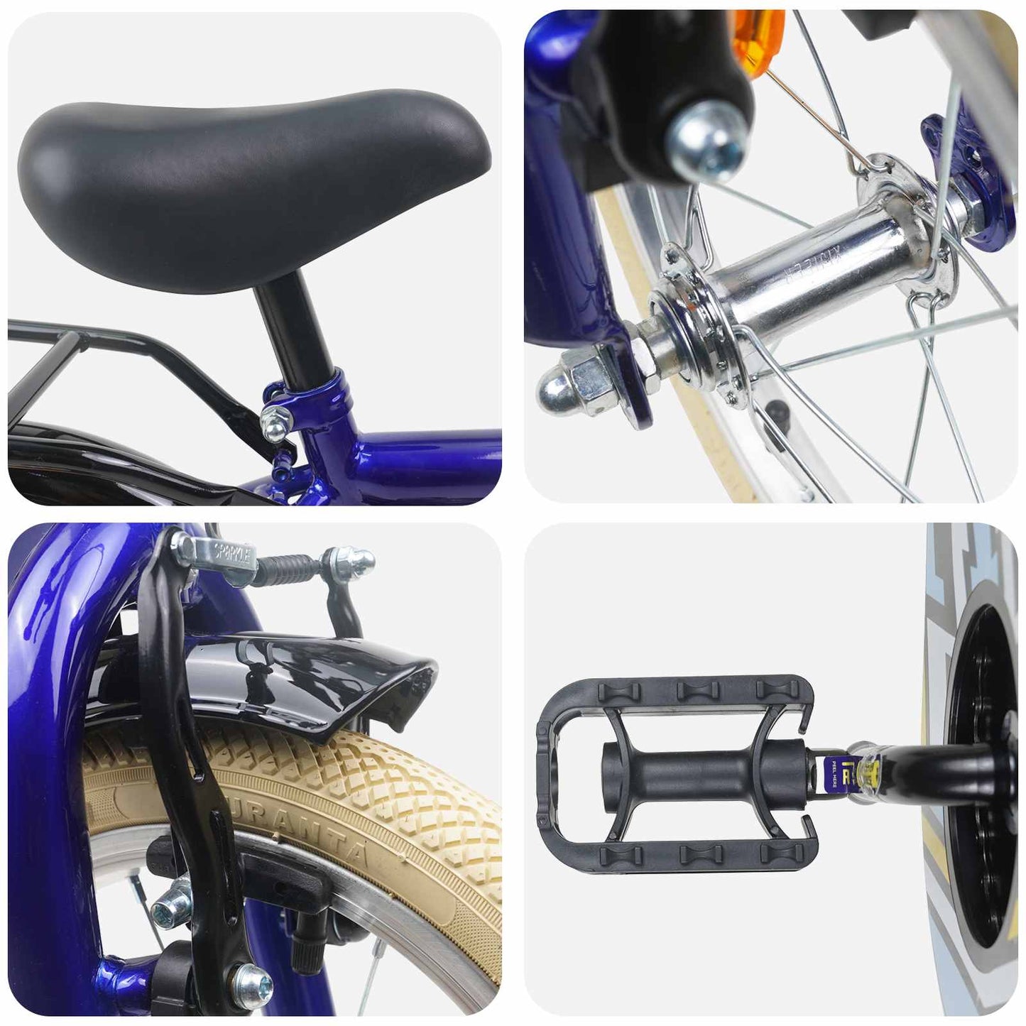 Kinderfiets 16 Inch voor 4-6 jaar oud Donkerblauw