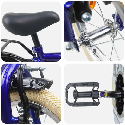 Kinderfiets 16 Inch voor 4-6 jaar oud Donkerblauw