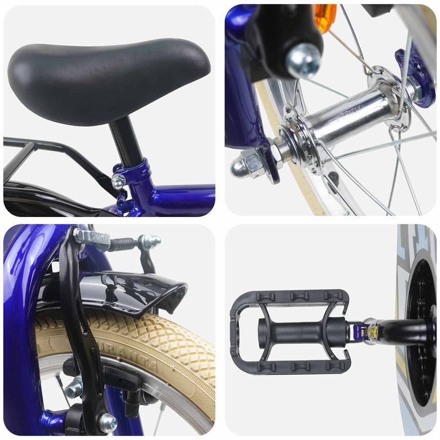 Kinderfiets 16 Inch voor 4-6 jaar oud Donkerblauw