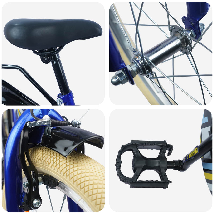 Kinderfiets 20 Inch voor 6-11 jaar oud Donkerblauw