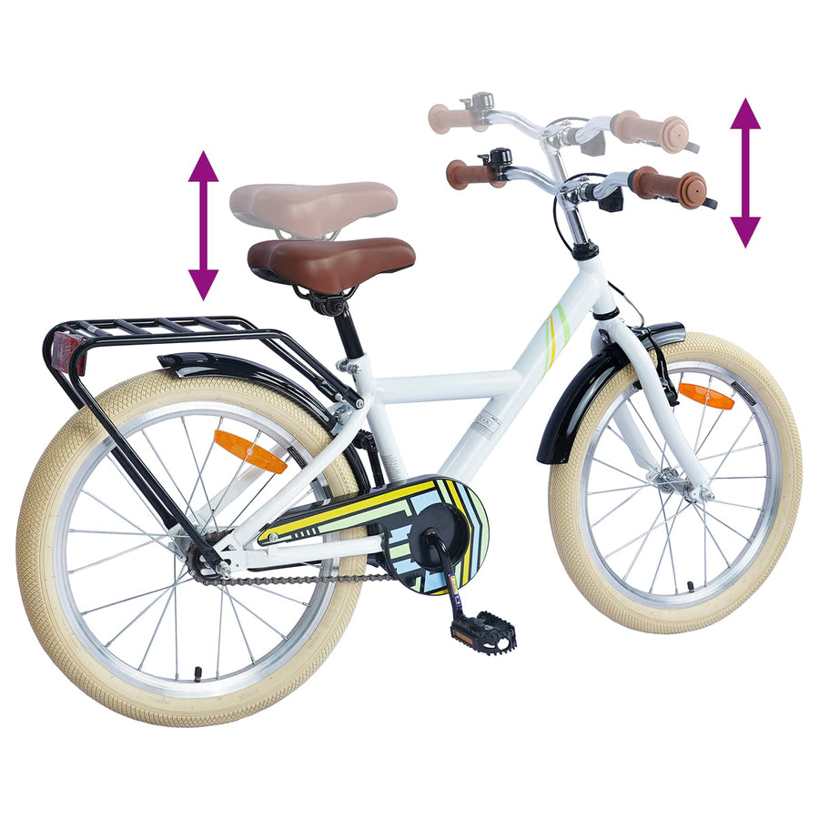 Kinderfiets 18 Inch voor 5-7 jaar Wit