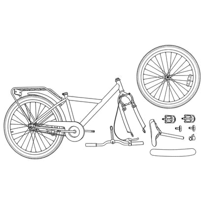 Kinderfiets 18 Inch voor 5-7 jaar Wit