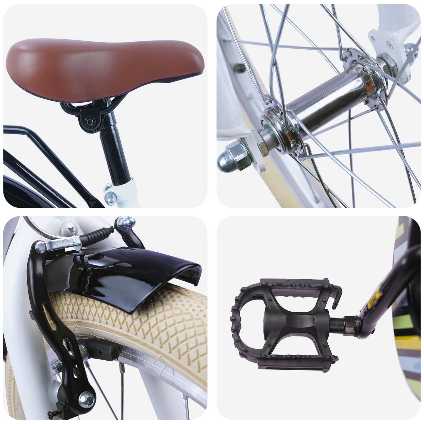 Kinderfiets 20 Inch voor 6-11 jaar oud Wit