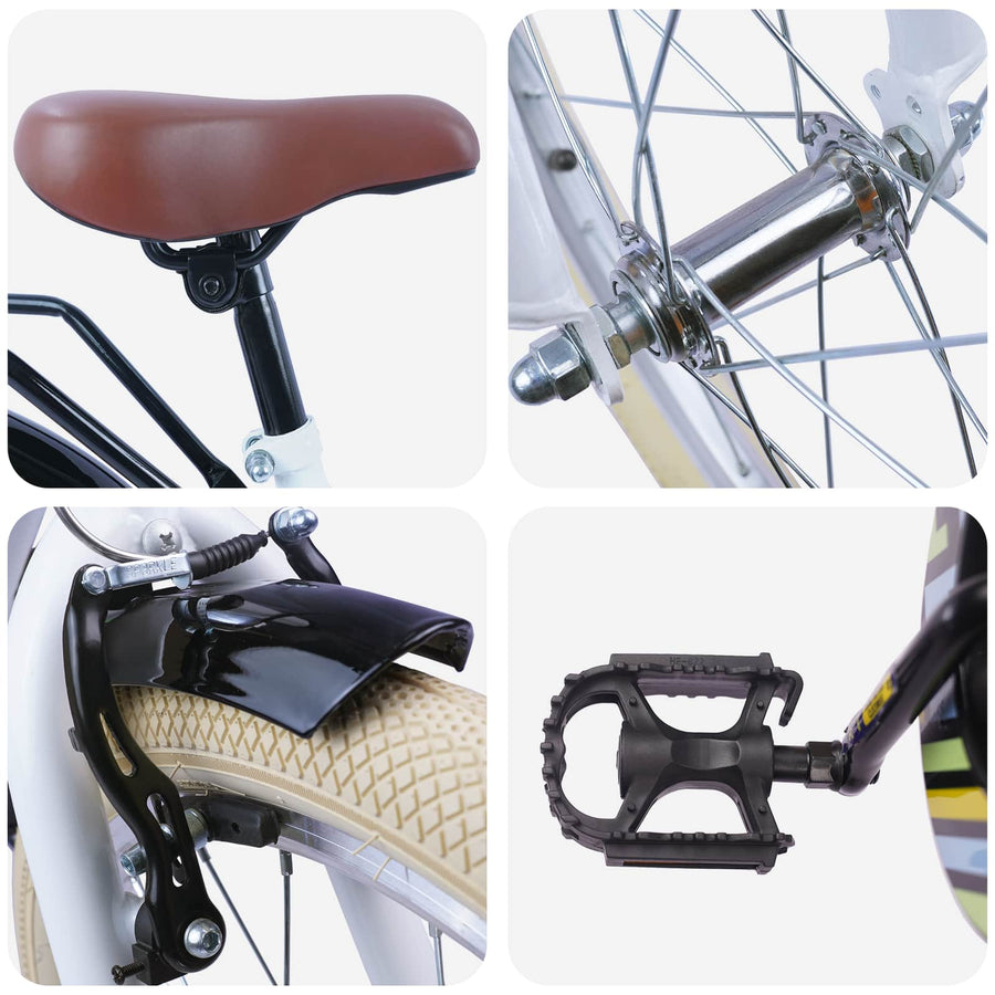 Kinderfiets 24 Inch voor 8-12 jaar oud Wit