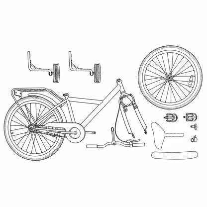 Kinderfiets 14 Inch voor 3-5 jaar oud Groen