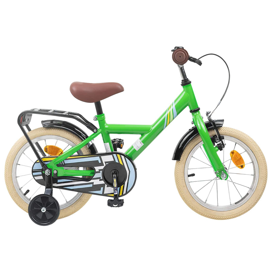 Kinderfiets 14 Inch voor 3-5 jaar oud Groen