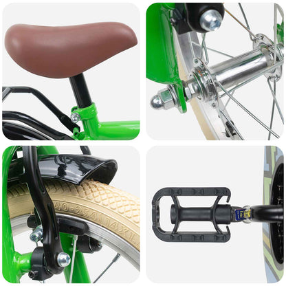 Kinderfiets 16 Inch voor 4-6 jaar oud Groen