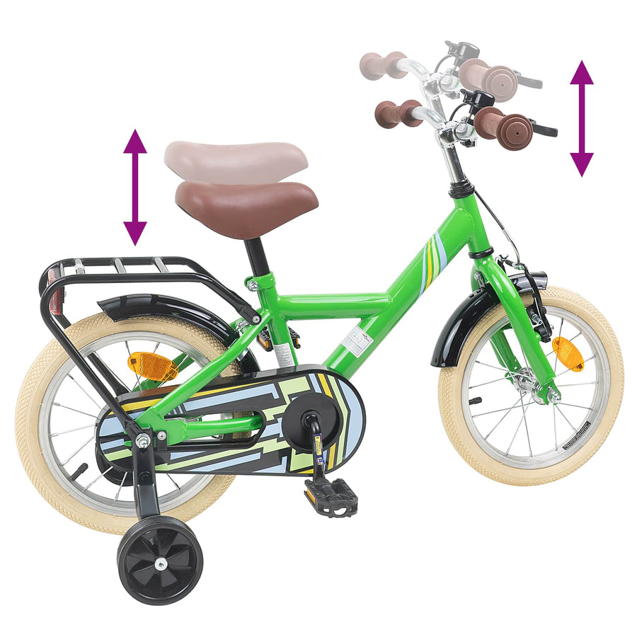 Kinderfiets 16 Inch voor 4-6 jaar oud Groen