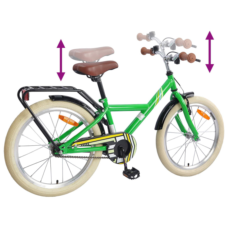 Kinderfiets 18 Inch voor 5-7 jaar Groen