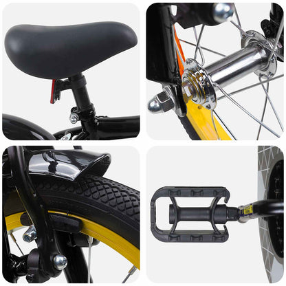 Kinderfiets 14 Inch voor 3-5 jaar oud Zwart