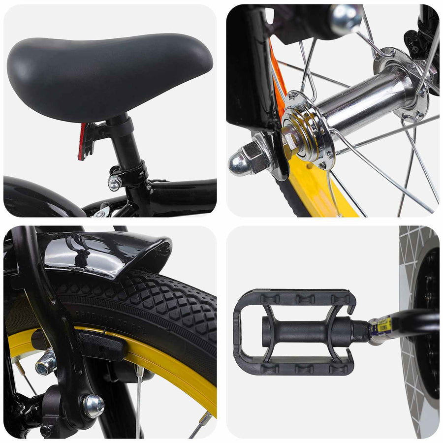 Kinderfiets 16 Inch voor 4-6 jaar oud Zwart
