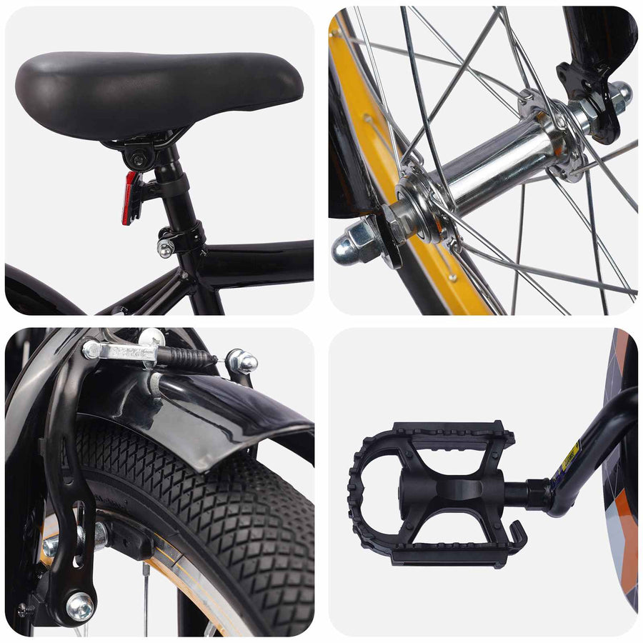 Kinderfiets 18 Inch voor 5-7 jaar Zwart