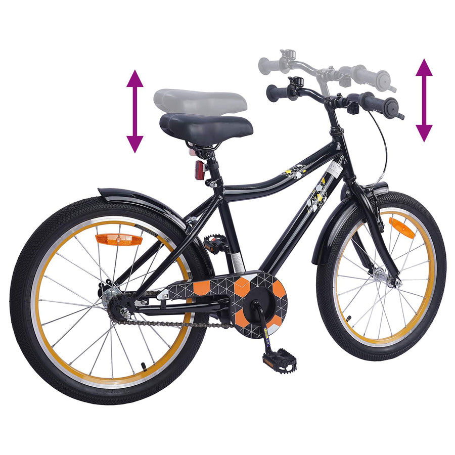 Kinderfiets 18 Inch voor 5-7 jaar Zwart