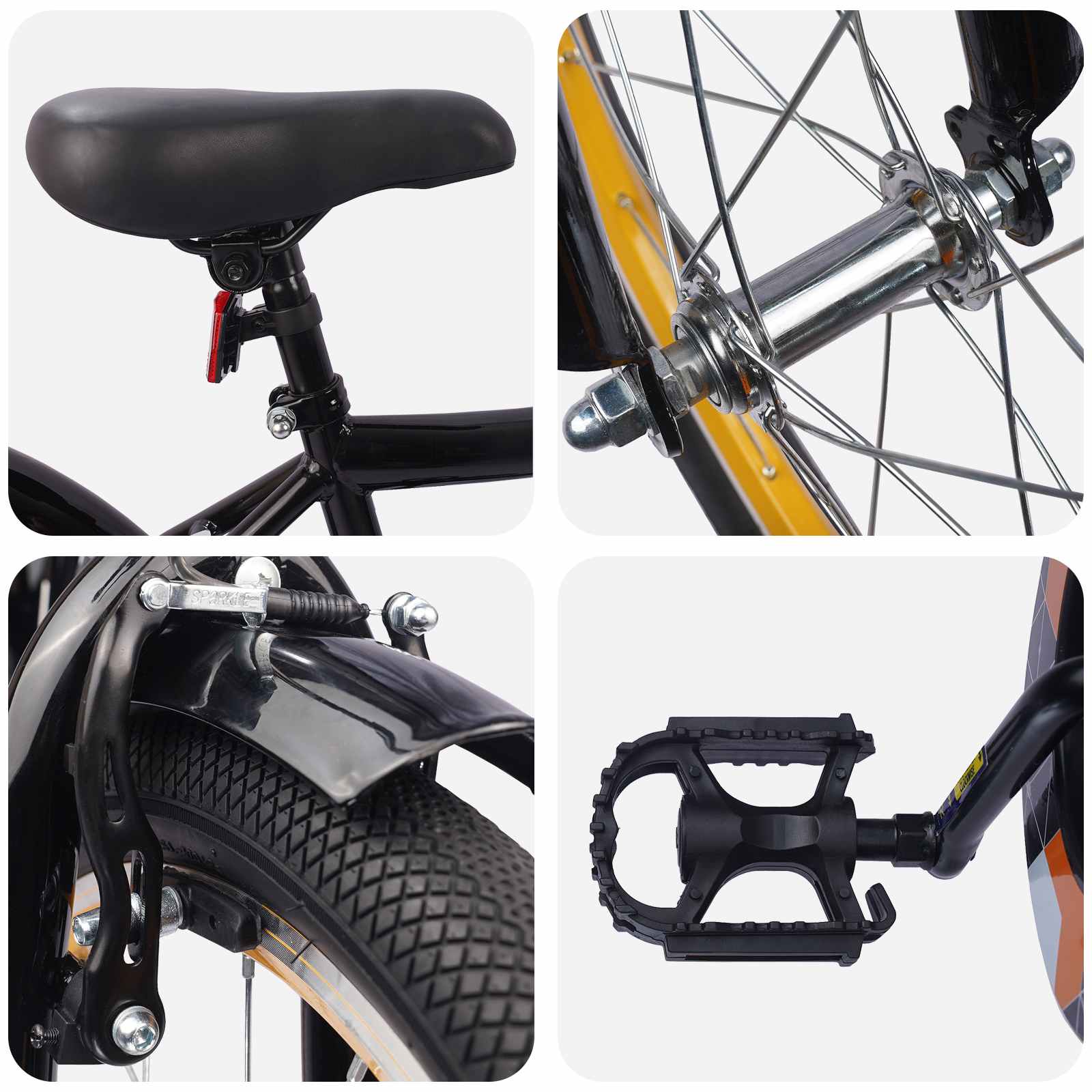 Kinderfiets 20 Inch voor 6-11 jaar oud Zwart