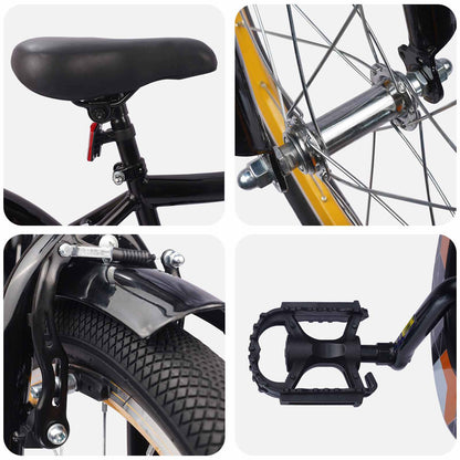 Kinderfiets 20 Inch voor 6-11 jaar oud Zwart