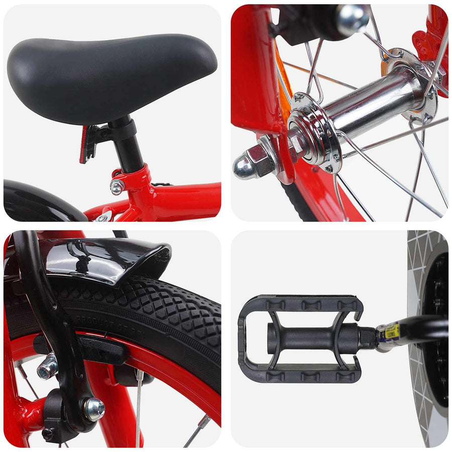 Kinderfiets 16 Inch voor 4-6 jaar oud Rood