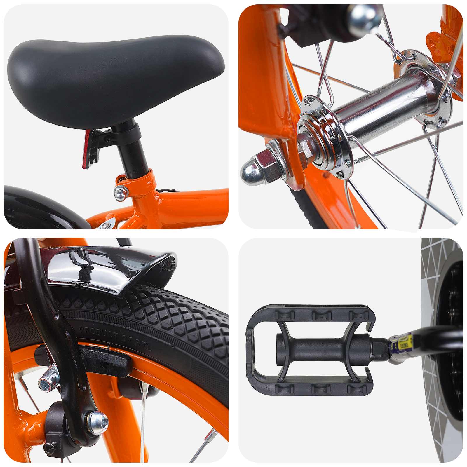 Kinderfiets 12 Inch voor 2-4 jaar oud Oranje