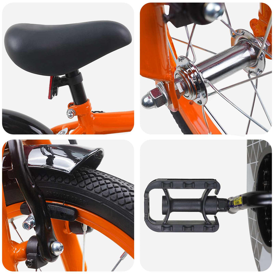 Kinderfiets 12 Inch voor 2-4 jaar oud Oranje