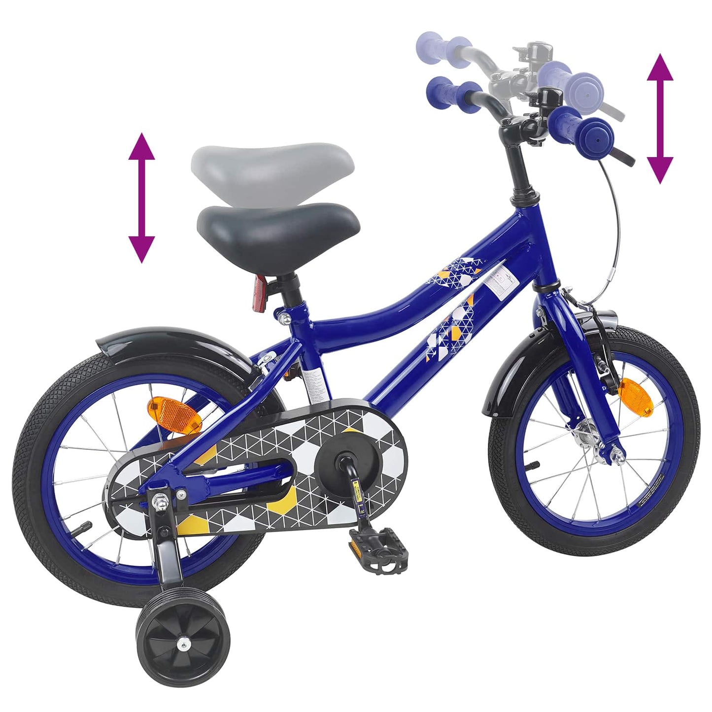 Kinderfiets 14 Inch voor 3-5 jaar oud Donkerblauw