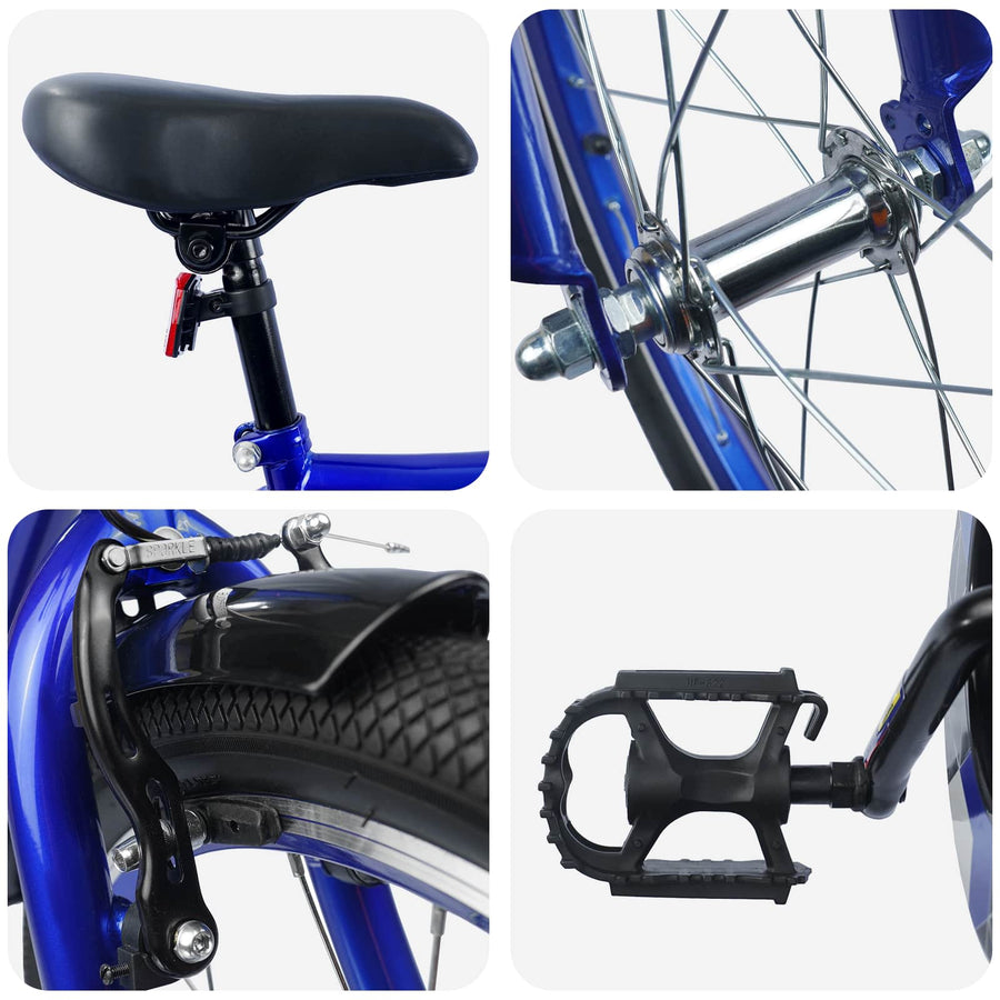 Kinderfiets 20 Inch voor 6-11 jaar oud Donkerblauw