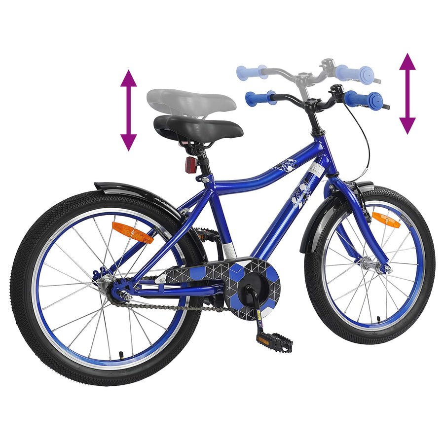 Kinderfiets 20 Inch voor 6-11 jaar oud Donkerblauw