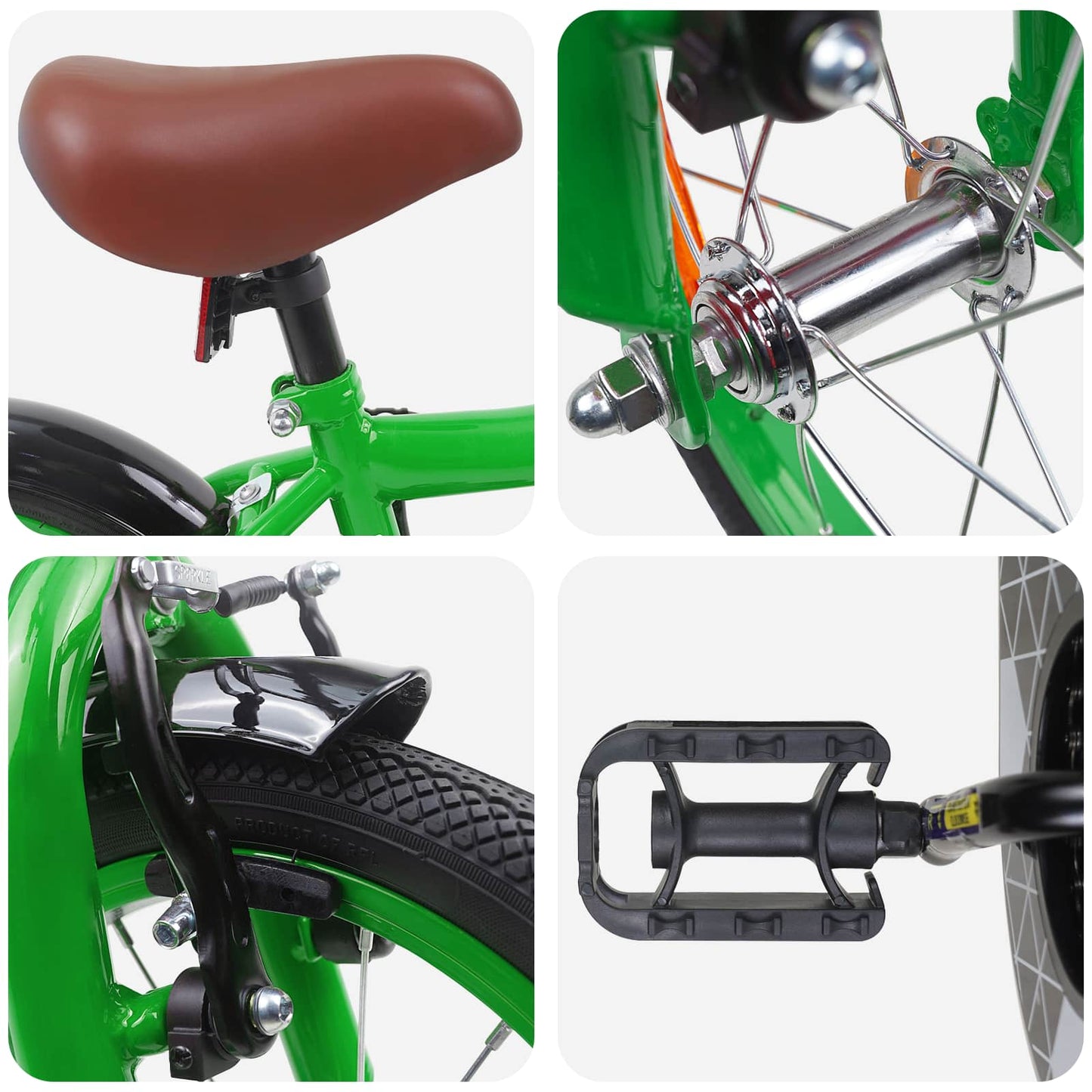 Kinderfiets 14 Inch voor 3-5 jaar oud Groen