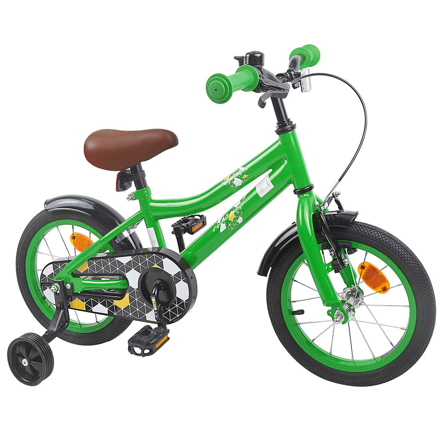 Kinderfiets 14 Inch voor 3-5 jaar oud Groen