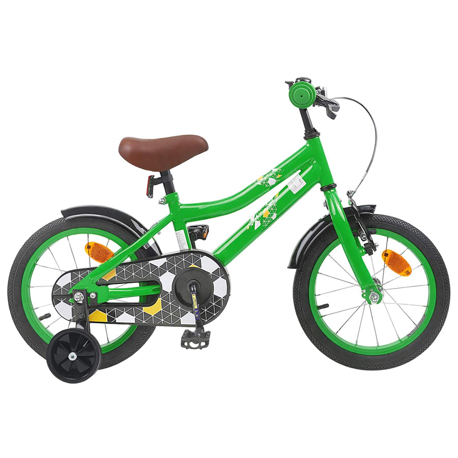 Kinderfiets 14 Inch voor 3-5 jaar oud Groen