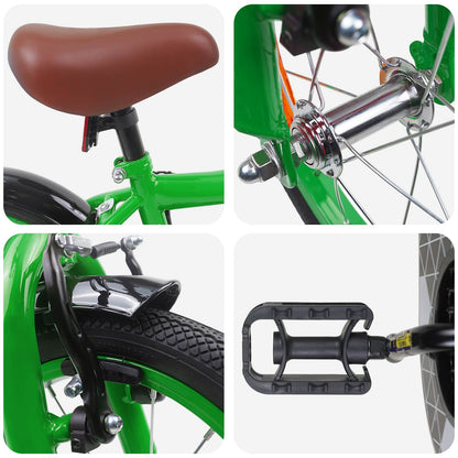 Kinderfiets 16 Inch voor 4-6 jaar oud Groen