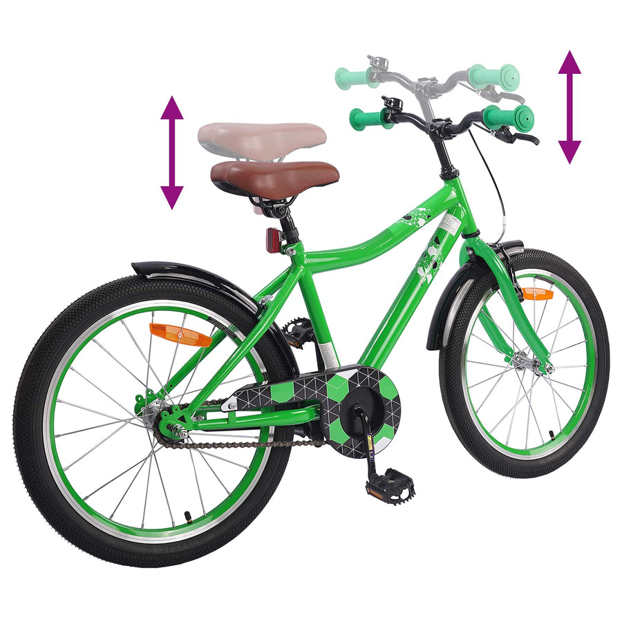 Kinderfiets 18 Inch voor 5-7 jaar Groen