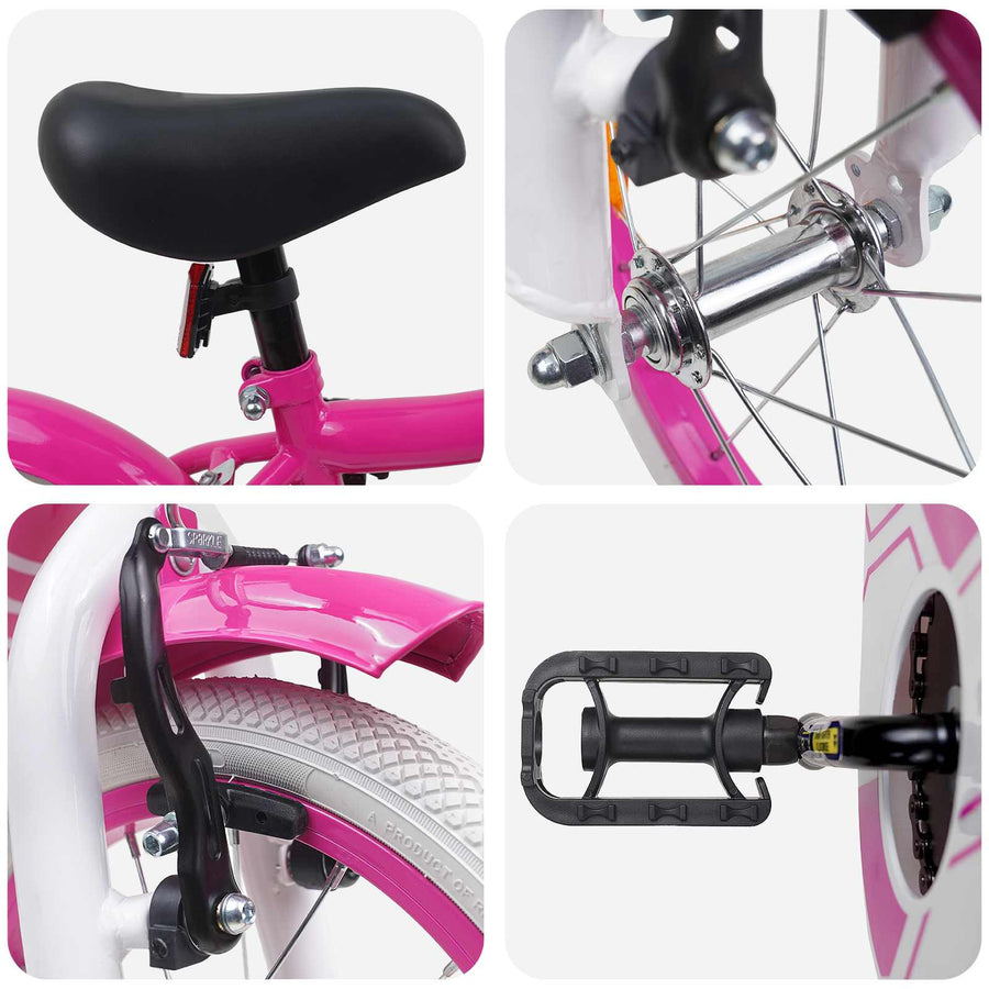Kinderfiets 12 Inch voor 2-4 jaar oud Roze