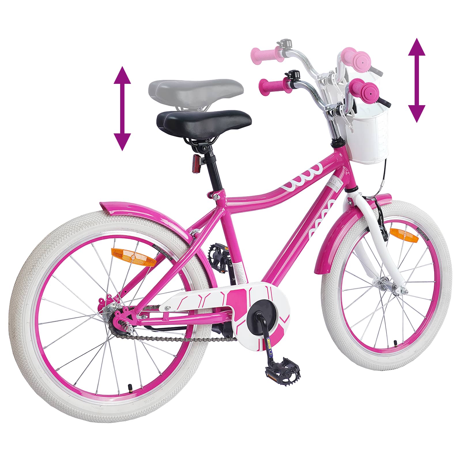 Kinderfiets 20 Inch voor 6-11 jaar oud Roze