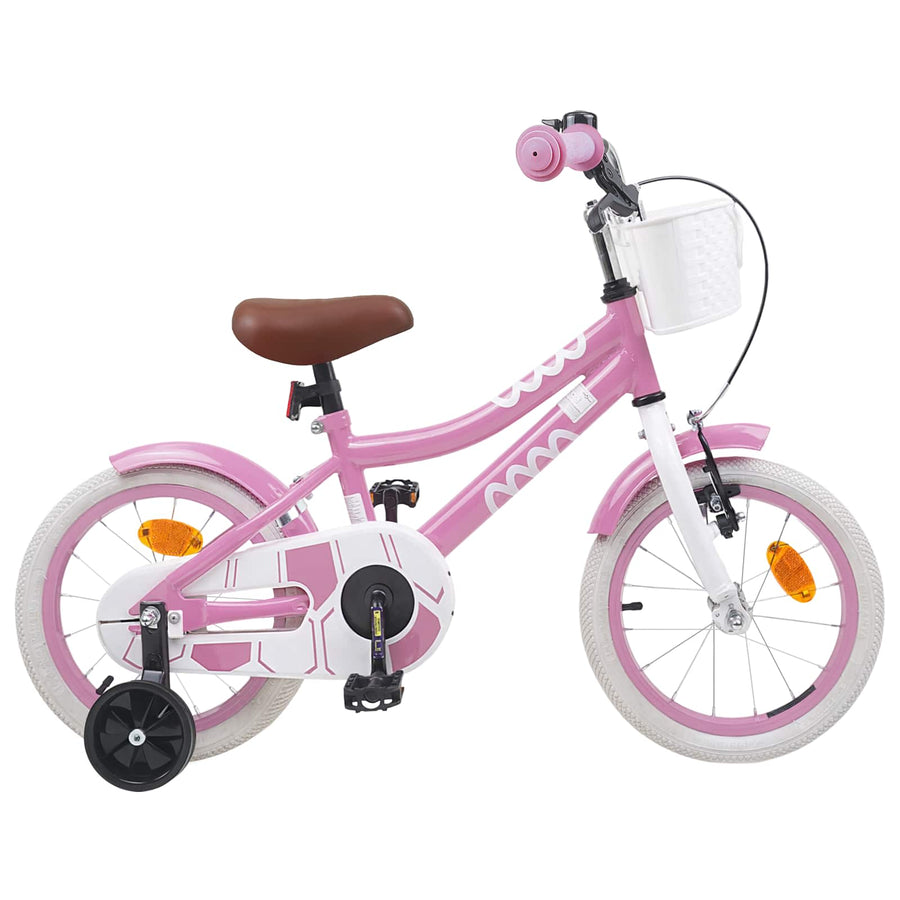 Kinderfiets 14 Inch voor 3-5 jaar oud Lichtroze