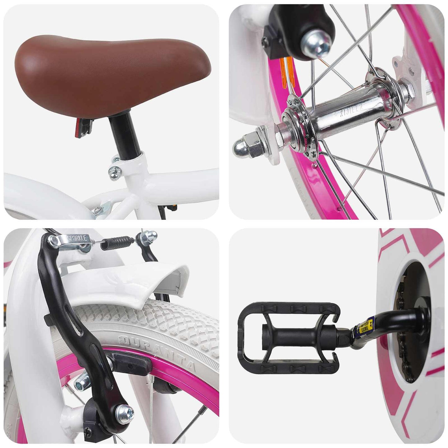 Kinderfiets 14 Inch voor 3-5 jaar oud Wit