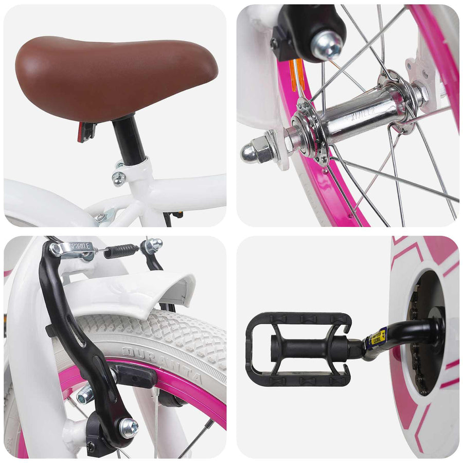 Kinderfiets 14 Inch voor 3-5 jaar oud Wit