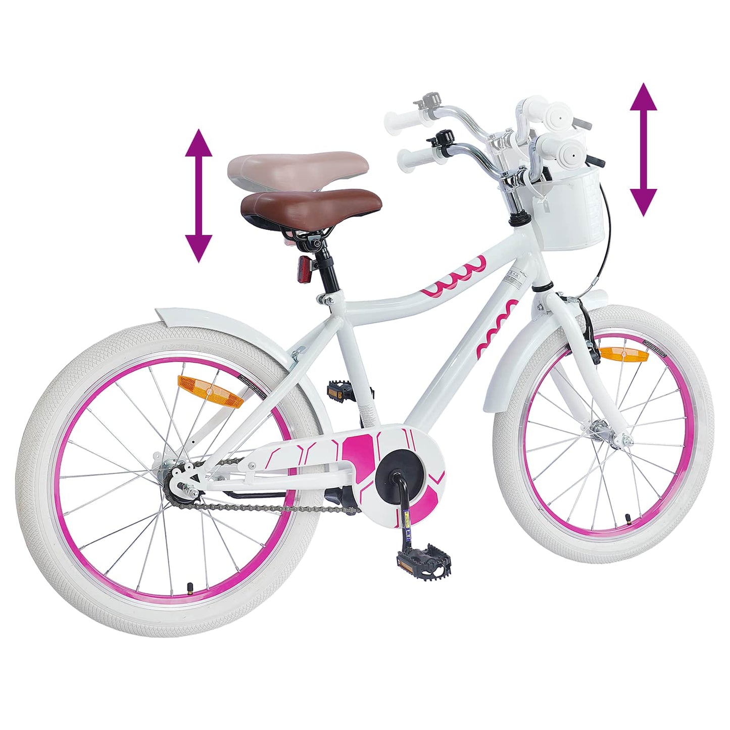 Kinderfiets 18 Inch voor 5-7 jaar Wit