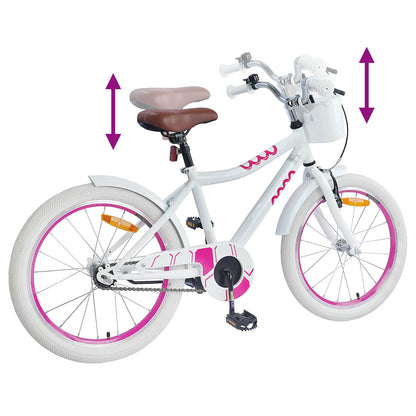 Kinderfiets 18 Inch voor 5-7 jaar Wit