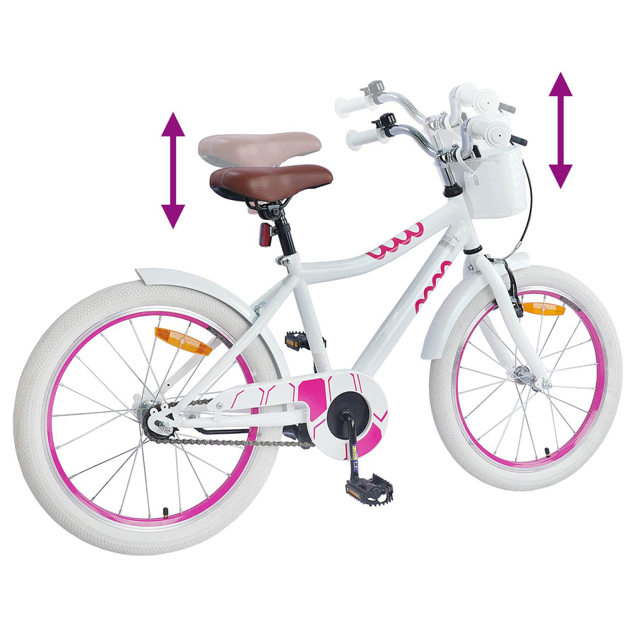 Kinderfiets 18 Inch voor 5-7 jaar Wit