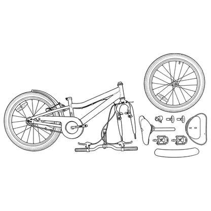 Kinderfiets 18 Inch voor 5-7 jaar Wit