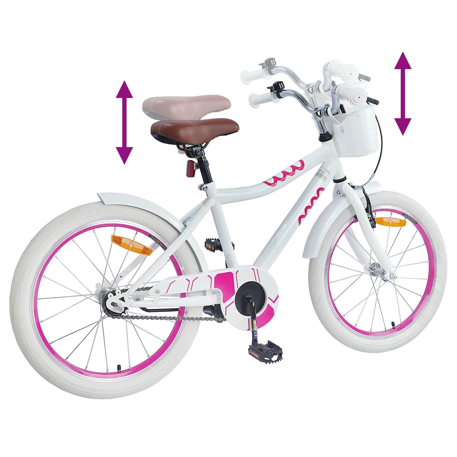 Kinderfiets 20 Inch voor 6-11 jaar oud Wit