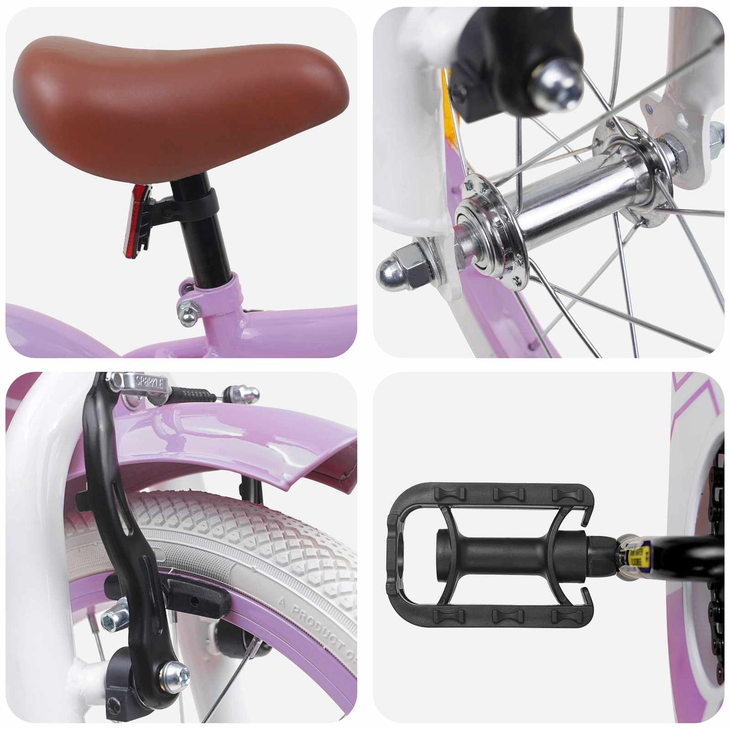 Kinderfiets 16 Inch voor 4-6 jaar oud Paars