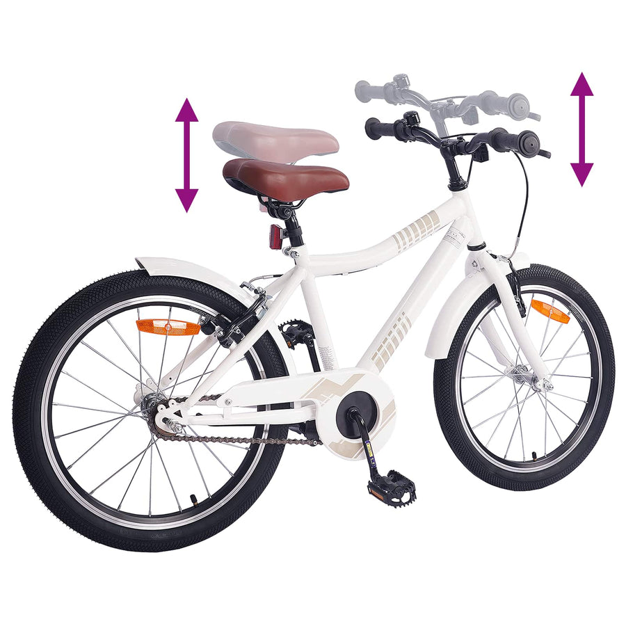 Kinderfiets 18 Inch voor 5-7 jaar wit