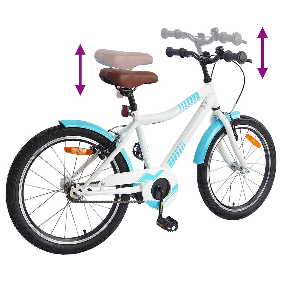 Kinderfiets 18 Inch voor 5-7 jaar Lichtblauw