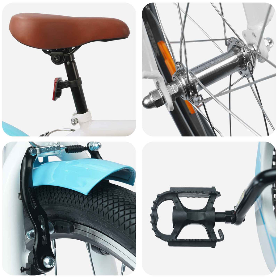 Kinderfiets 20 Inch voor 6-11 jaar oud Lichtblauw