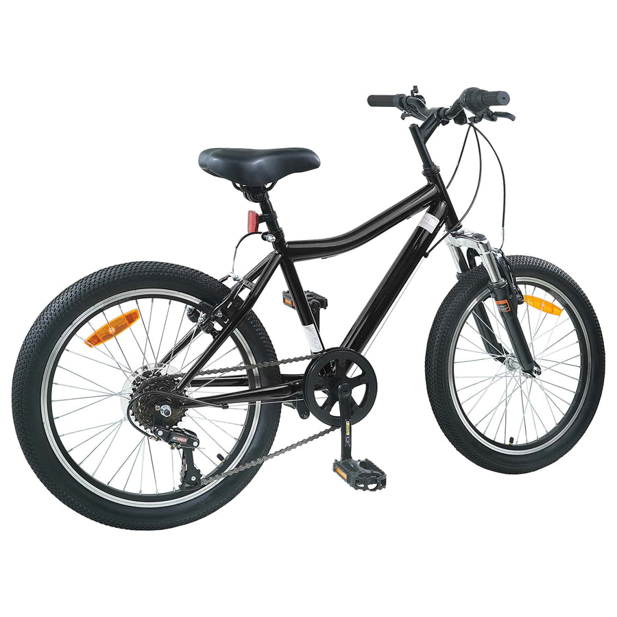 Kinderfiets 20 Inch 6-Speed voor 6-11 jaar oud Zwart