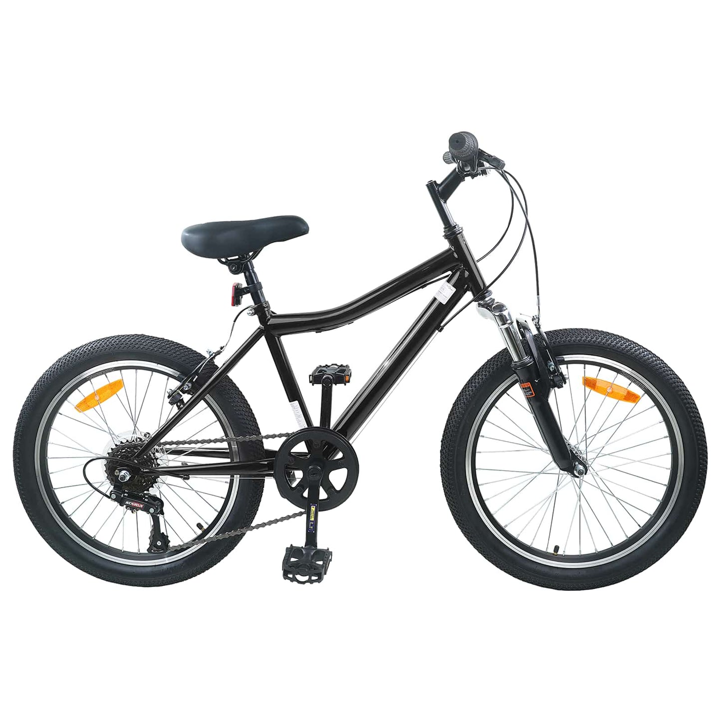 Kinderfiets 20 Inch 6-Speed voor 6-11 jaar oud Zwart
