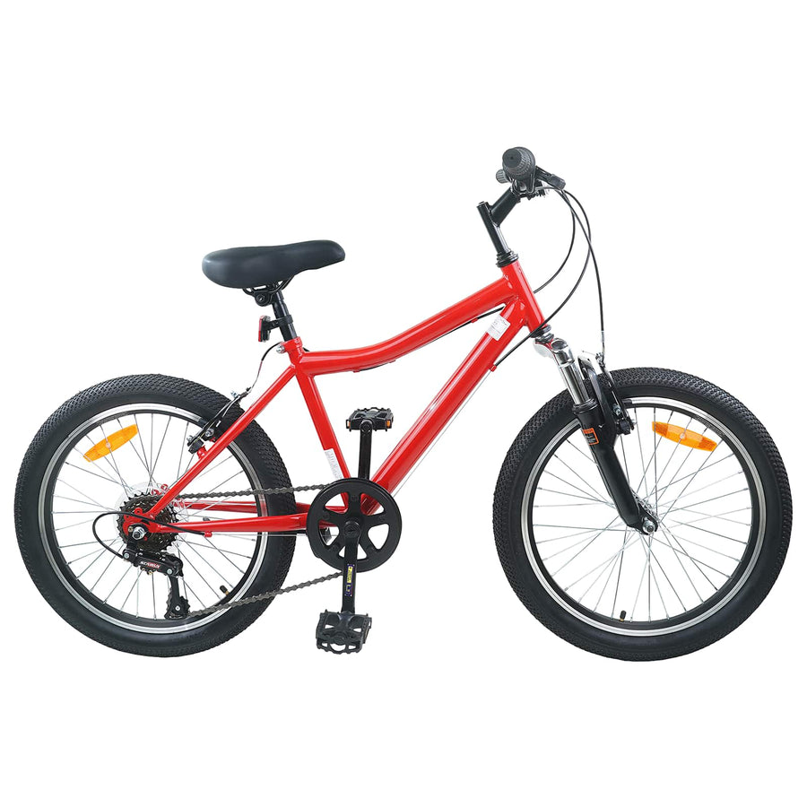 Kinderfiets 24 Inch 6-Speed voor 8-12 jaar oud Rood