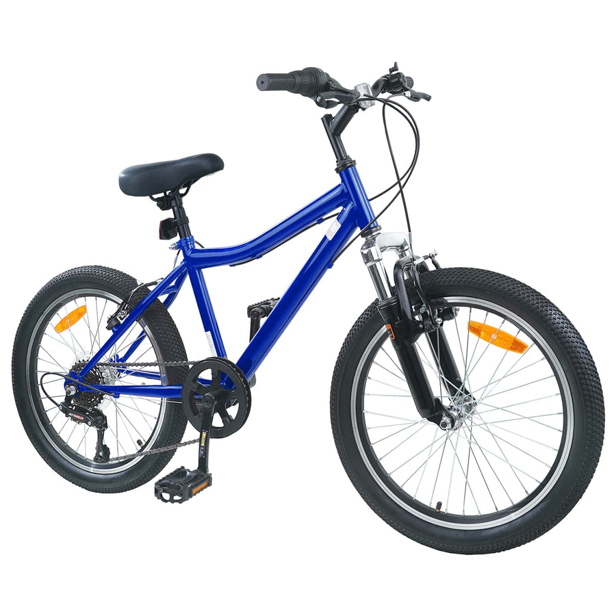 Kinderfiets 20 Inch 6-Speed voor 6-11 jaar oud Donkerblauw