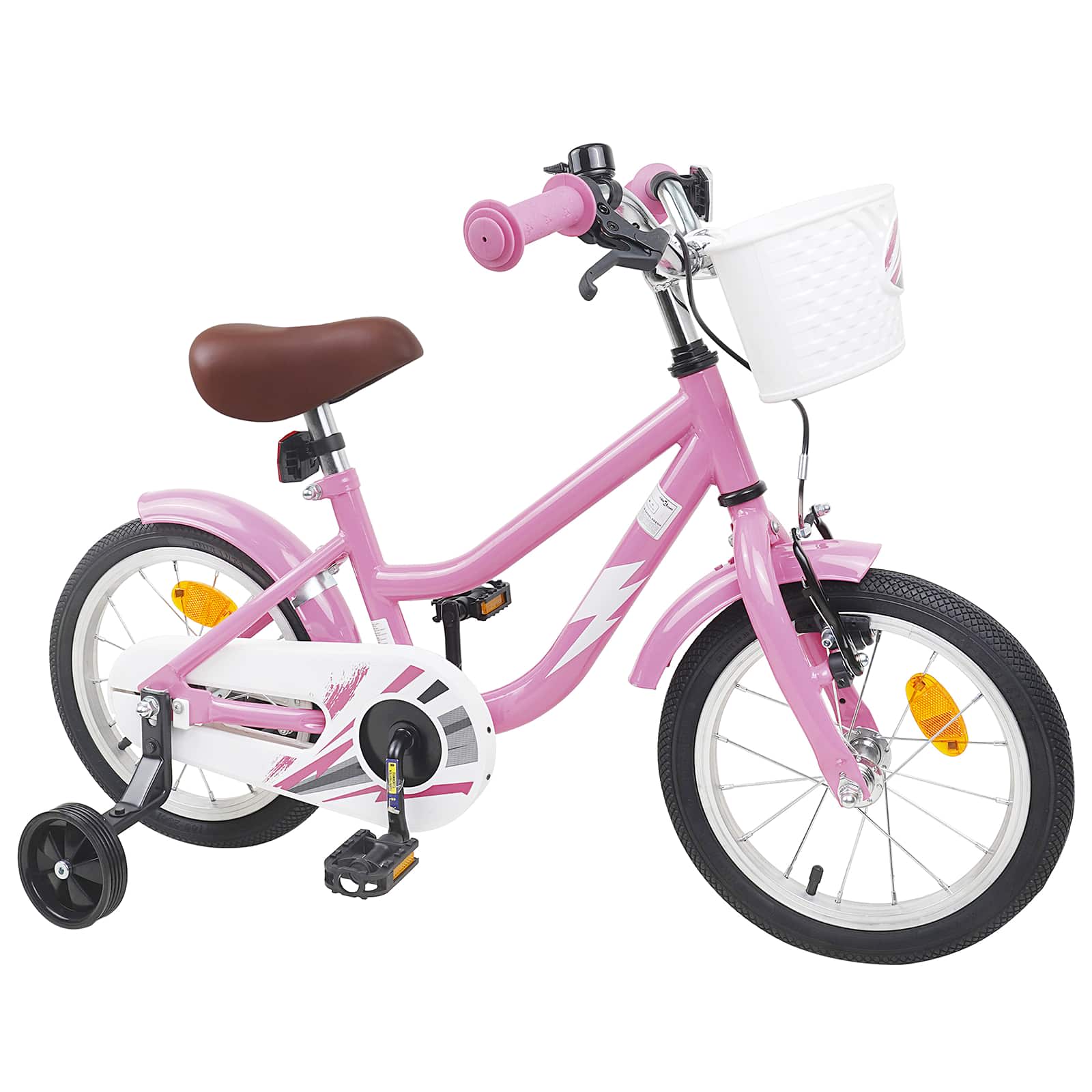 Kinderfiets 16 Inch voor 4-6 jaar oud Lichtroze